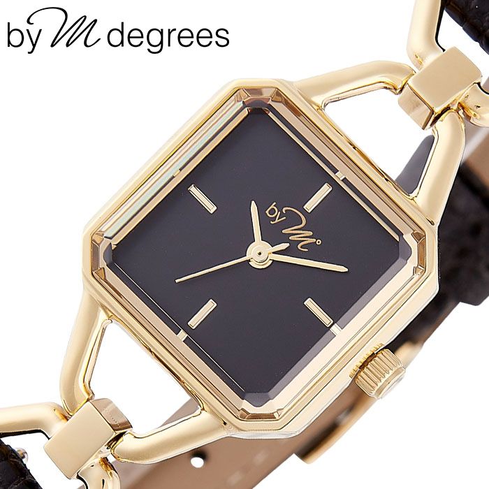 安い購入 バイエムディグリース腕時計 By M 時計 By M Degrees バイエムディグリース 時計 華奢 スクエア型 小さい 腕時計 革ベルト レディース 30代 40代 女性 Wl004bk 人気 ブランド レザー レトロ アンティーク 調 かわいい 新生活 プレゼント ブランド