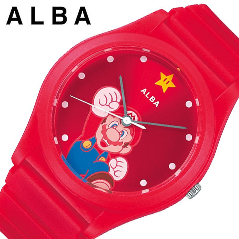 驚きの値段 5年保証 セイコー腕時計 Seiko時計 Seiko 腕時計 セイコー 時計 アルバ Alba メンズ 男性 レディース 女性 レッド Acck430 スーパーマリオ 正規品 ブランド マリオ Super Mario キャラクター 防水 赤 レッド 個性的 誕生日 新生活 プレゼント