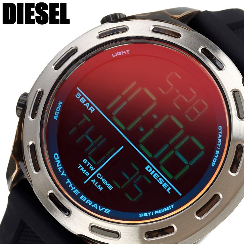 楽天市場 ディーゼル腕時計 Diesel時計 Diesel 腕時計 ディーゼル 時計 クラッシャー Crusher メンズ 男性 偏光ガラス Dz13 ブランド 人気 デジタル デジタル時計 90年代 レトロ カレンダー ストップウォッチ アラーム 個性的 おしゃれ 誕生日 プレゼント ギフト