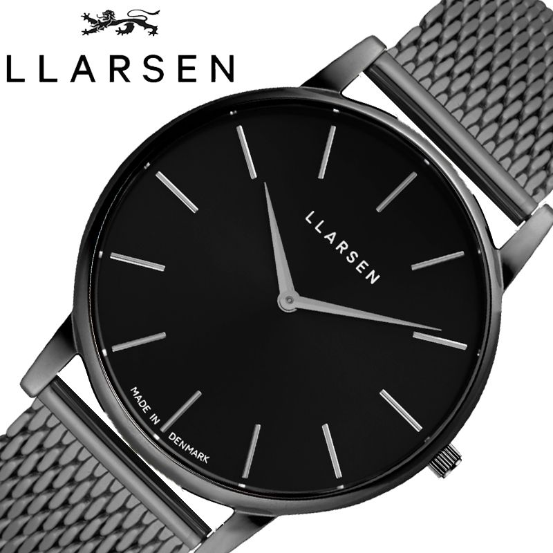 エルラーセン腕時計 Llarsen時計 Llarsen 腕時計 エルラーセン 時計 オリバー Oliver メンズ ブラック Ll147obom 人気 ブランド おしゃれ 北欧 クロノグラフ ヴィンテージ ミニマル 上品 シック メタル ベルト 男性 彼氏 旦那 誕生日 新生活 プレゼント ギフト