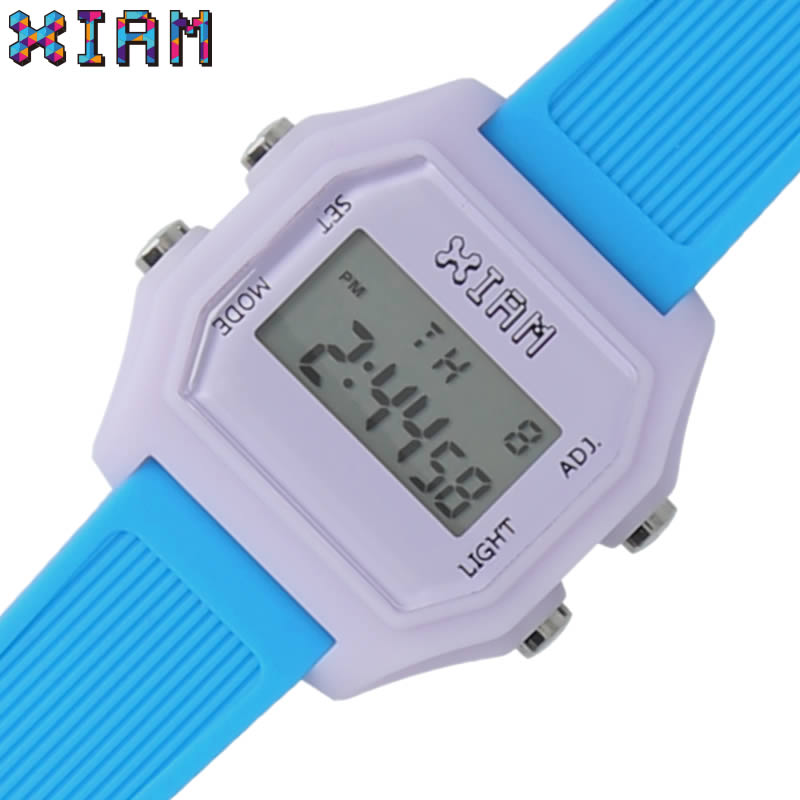 アイアムザウォッチ腕時計 I am the watch時計 watch 腕時計 アイアムザウォッチ 時計 レディース 女性 ライトパープル IAM-KIT545 デジタル レトロ カラフル かわいい 親子 キッズ 子ども ペア お揃い プレゼント ホワイトデー ギフト 母の日