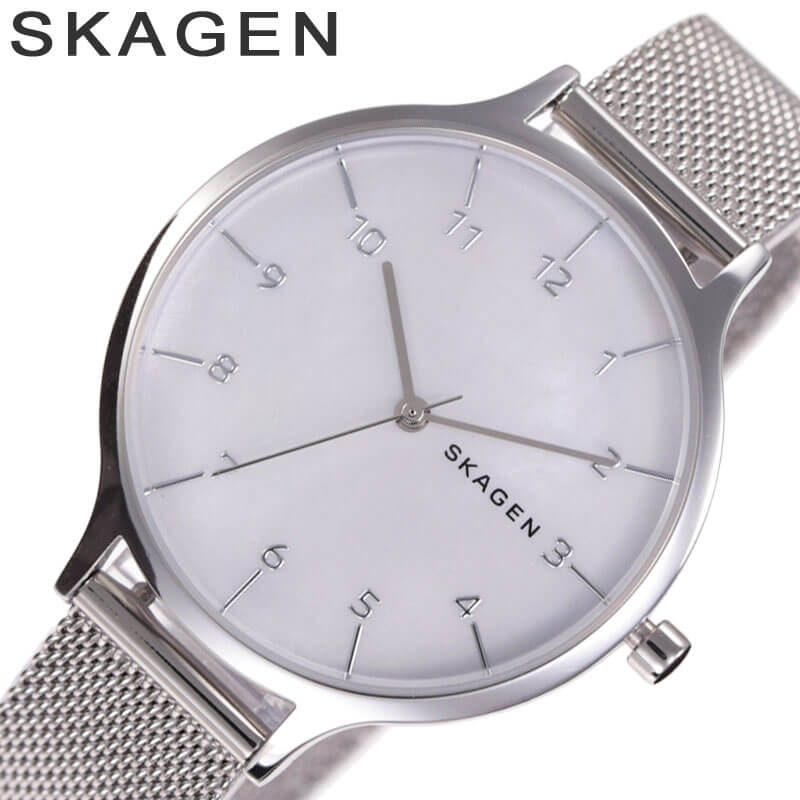 半額品 スカーゲン腕時計 Skagen時計 Skagen 腕時計 スカーゲン 時計 アニータ Anita レディース 白蝶貝 マザーオブパール Skw2701 人気 ブランド 北欧デザイン シンプル ファッション 大学生 彼女 誕生日 記念日 新生活 プレゼント ギフト ブランドアクセと