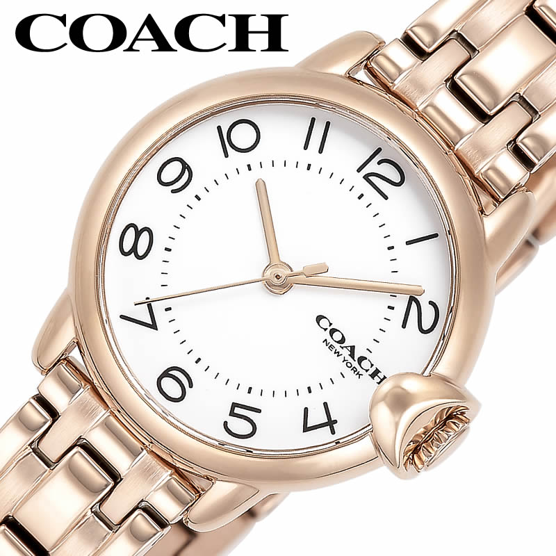 最安 40代女性におすすめ Coach 腕時計 コーチ 時計 アーデン Arden レディース ホワイト セレブ ジュエリー デザイナー ブランド カジュアル ファッション ラウンド シンプル ミニマル 人気 話題 雑誌 女性 彼女 お母さん 妻 ギフト プレゼント