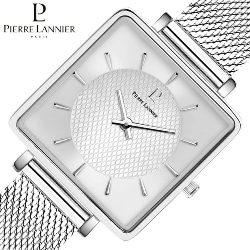 お母さんへのプレゼント ピエールラニエ 腕時計 レカレ Pierre Lannier Lecare 女性 レディース シルバー 時計 P007H628 人気 ブランド スクエア 四角 大人 かわいい 上品 小さめ 華奢 小ぶり プレゼント 新社会人 入学 卒業 ギフト 旅行 母の日｜ブランドアクセと腕時計のカプセル