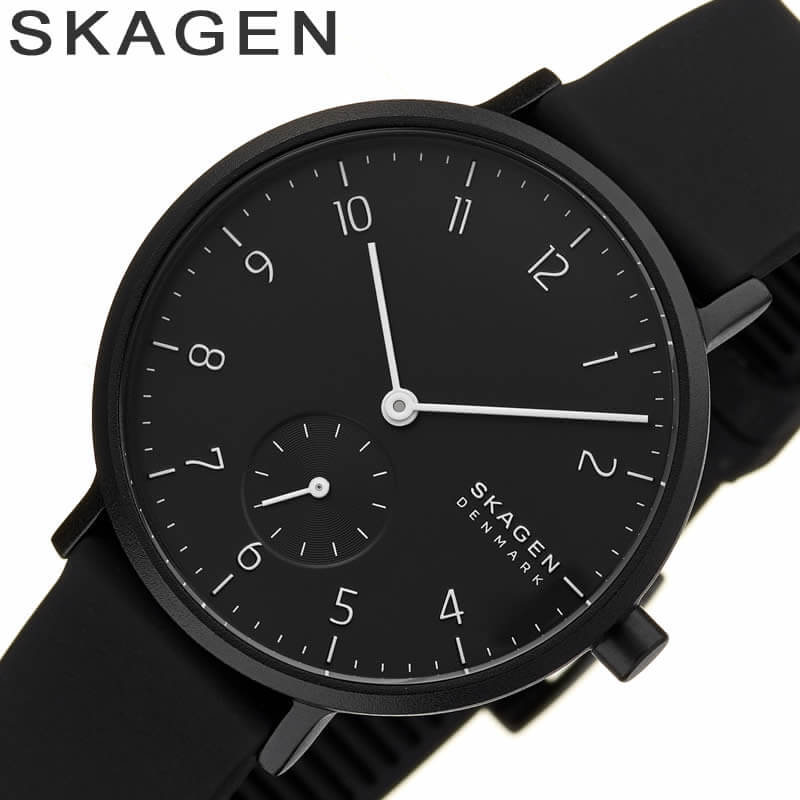 送料無料 当日出荷 Skagen 腕時計 スカーゲン 時計 アーレン ren レディース ブラック Skw2801 人気 おしゃれ おすすめ ラウンド アナログ シンプル カジュアル ブランド ファッション ペア おそろい オールブラック 彼女 女性 学生 大学生 誕生日 お祝い