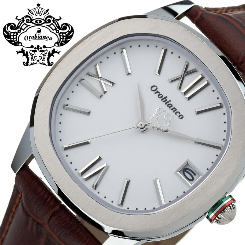 【17%OFF 4730円引】 オロビアンコ タイムオラ 腕時計 Orobianco TIMEORA 時計 オッタンゴラ OTTANGOLA メンズ 男性 革ベルト カレンダー レザー ホワイト ブラウン シルバー 夫 彼氏 記念日 スーツ カジュアル おすすめ おしゃれ ブランド プレゼント 新社会人 入学 卒業