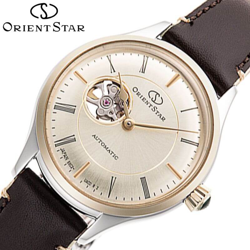 レディース腕時計 オリエント 腕時計 Orient 時計 オリエントスター クラシック Orientstar Classic レディース Rk Nd0010g 女性 ベージュ ブラウン 機械式 自動巻き 人気 おすすめ おしゃれ アンティーク 小ぶり 小さめ 華奢 ブランド 誕生日 プレゼント ギフト 祝い