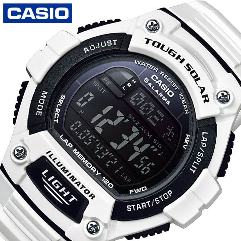 カシオ 腕時計 CASIO 時計 スタンダード STANDARD メンズ CASIO-W-S220C-7BJH 男性 ブラック 液晶 ホワイト ソーラークォーツ 人気 ブランド 誕生日 プレゼント 新社会人 入学 卒業 ギフト 祝い 父 父親 お父さん 夫 旦那 彼氏 旅行 遠足 新生活