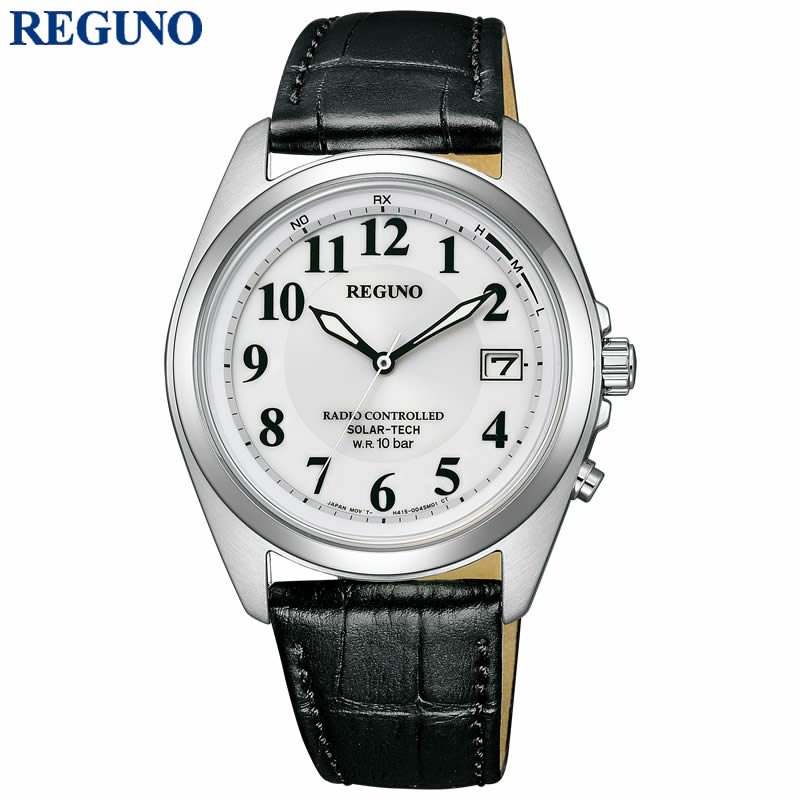 【18%OFF 5654円引】 シチズン 腕時計 レグノ CITIZEN REGUNO メンズ ホワイト ブラック 時計 電波ソーラー クォーツ ソーラー 電波時計 スタンダード シリーズ KS3-115-20 おしゃれ ブランド 実用 ビジネス ファッション 話題 本格派 新社会人 入学 卒業 ギフト
