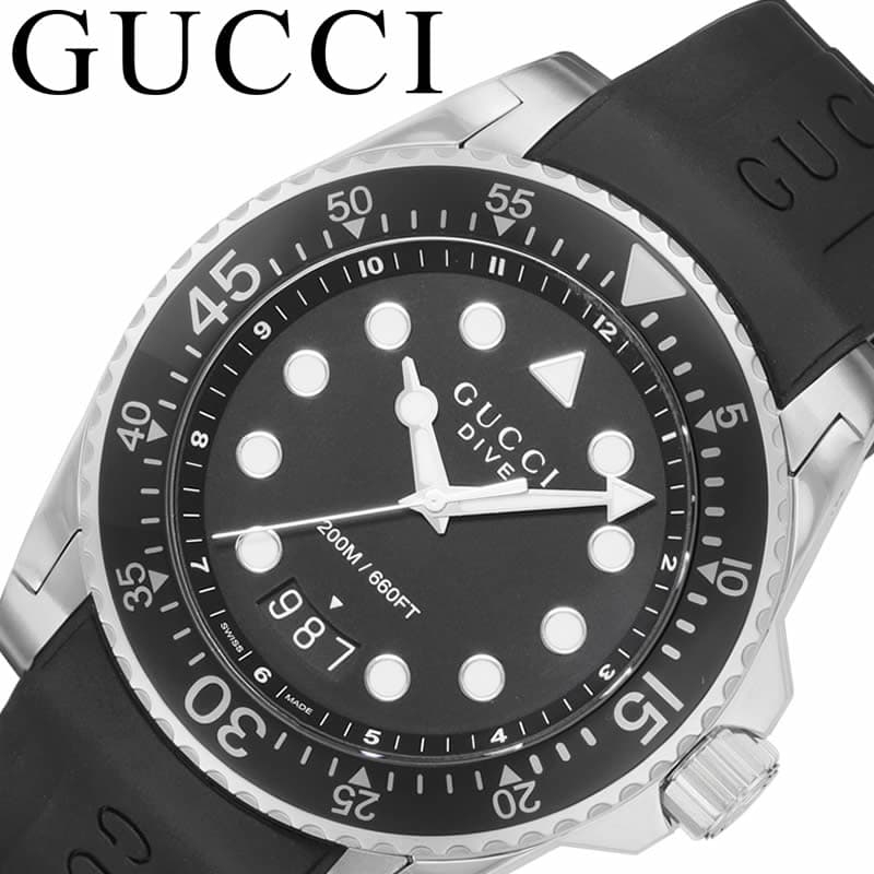 グッチ 腕時計 GUCCI 時計 ダイヴ DIVE メンズ YA136204B 男性 ブラック イタリア ブランド 高級 ファッション 仕事 大人 おすすめ おしゃれ プレゼント ホワイトデー ギフト
