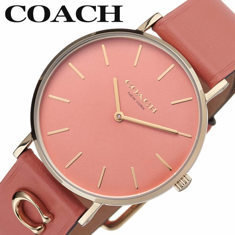 コーチ 腕時計 COACH 時計 ペリー PERRY レディース CO-14503922 女性 ライトコーラル クォーツ おすすめ おしゃれ ブランド プレゼント 新社会人 入学 卒業 ギフト 学生 彼女 妻 奥さん 誕生日 記念日 キラキラ 淡い パステル かわいい 母の日|ブランドアクセと腕時計のカプセル