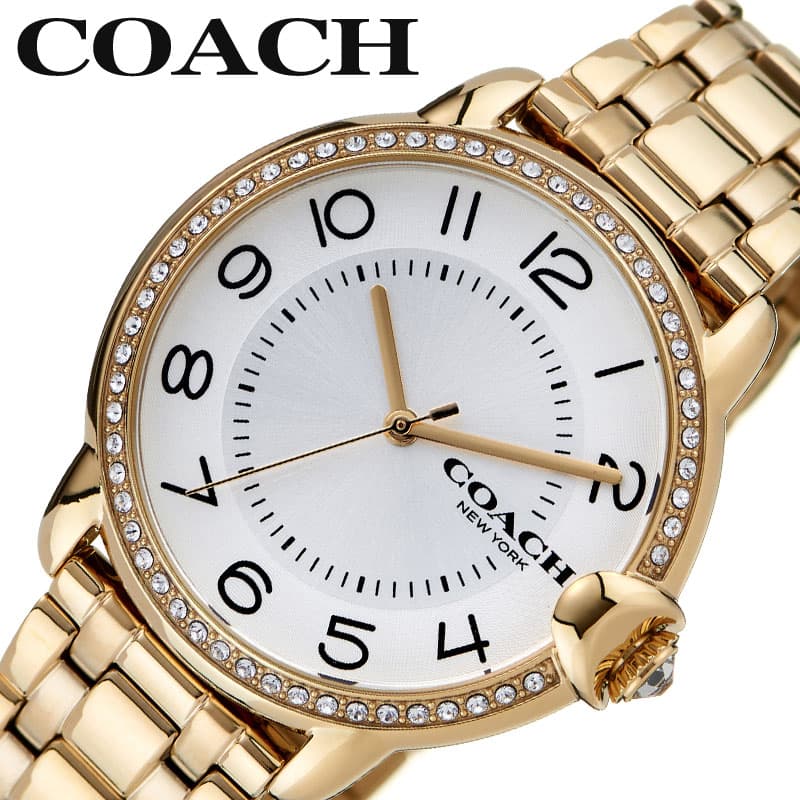 コーチ 腕時計 COACH 時計 アーデン ARDEN レディース14503810 女性 シルバー ゴールド カワイイ きれいめ 大人 デート おでかけ 高級 ブランド 小さめ ちいさめ おすすめ おしゃれ プレゼント ホワイトデー ギフト 母の日 21,087円