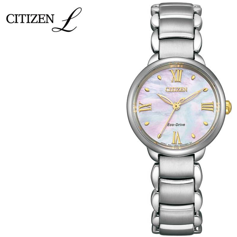 シチズン 腕時計 CITIZEN 時計 シチズンエル CITIZENL レディース 白蝶貝 ソーラー ラウンドコレクション ROUND Collection EM0927-87Y プレゼント 新社会人 入学 卒業 ギフト 電池交換不要 エコドライブ カジュアル ビジネス ラグジュアリー デート スーツ 母の日