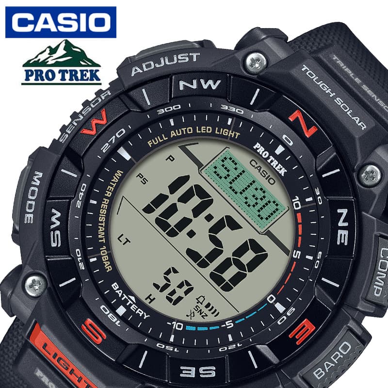 【最大5,940円引き】【20%OFF】 カシオ 腕時計 CASIO 時計 プロトレック PRG-340シリーズ PRO TREK OTHERS メンズ PRG-340-1JF 男性 ブラック ソーラー アウトドア キャンプ アナデジ 武骨 フェス 夏フェス おすすめ おしゃれ ブランド 新社会人 卒業 ギフト 防水 父の日|ブランドアクセと腕時計のカプセル