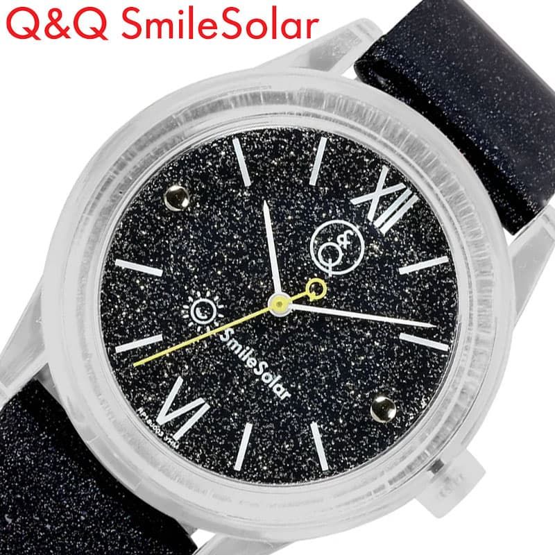 シチズン 腕時計 Q&Q 時計 軽い ソーラー 防水 スマイルソーラー Smile Solar きらめく時計 Series 5 RP18-003 ブラック ラメブルー かわいい 小さい 女の子 男の子 子供 キッズ レディース 家事 おすすめ ブランド プレゼント 新社会人 入学 卒業 ギフト 母の日