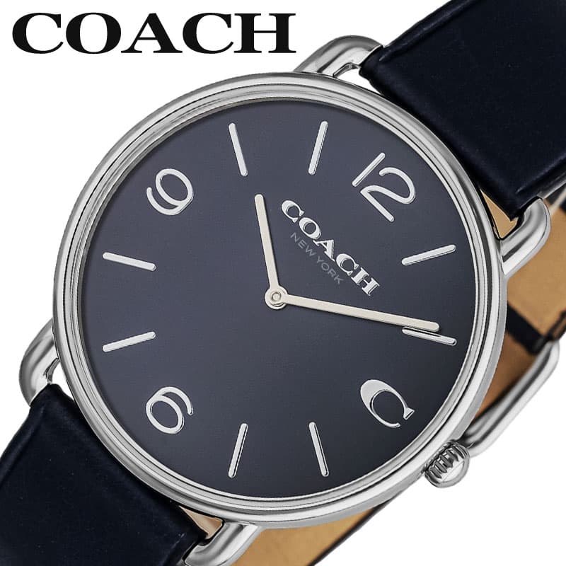 【最大5,999円引き】【28％OFF】 コーチ 腕時計 COACH 時計 エリオット ELLIOT レディース CO-14602649 女性 グレーブラック ブラック レザー 牛革 革 革製 シンプル きれいめ かわいい 定番 万能 大人カジュアル センス 上品 おすすめ ブランド プレゼント ギフト 母の日｜ブランドアクセと腕時計のカプセル