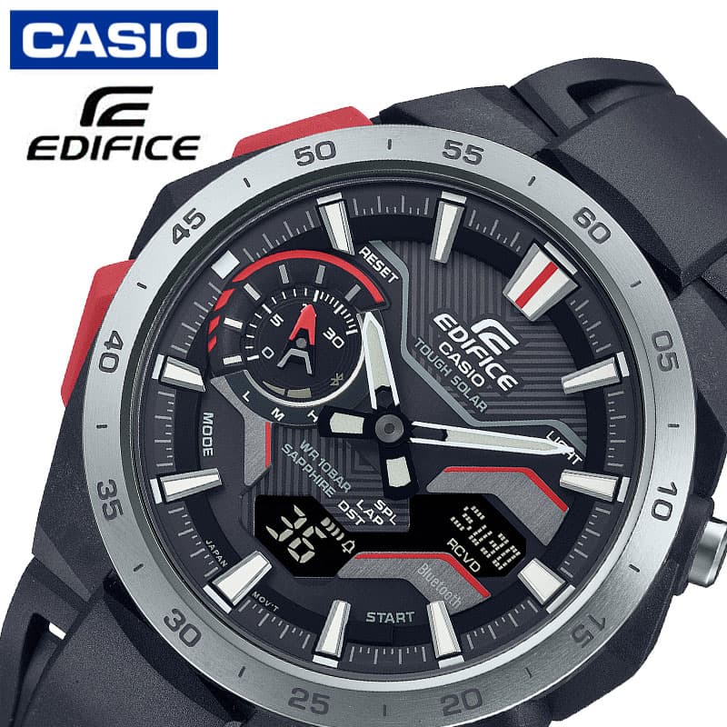 カシオ 腕時計 CASIO 時計 エディフィス ウィンドフロウ EDIFICE WINDFLOW メンズ ブラック ソーラー スポーツ カジュアル Bluetooth 男性 頑丈 タフ タフネス ECB-2200YP-1AJF おすすめ おしゃれ ブランド プレゼント ホワイトデー ギフト