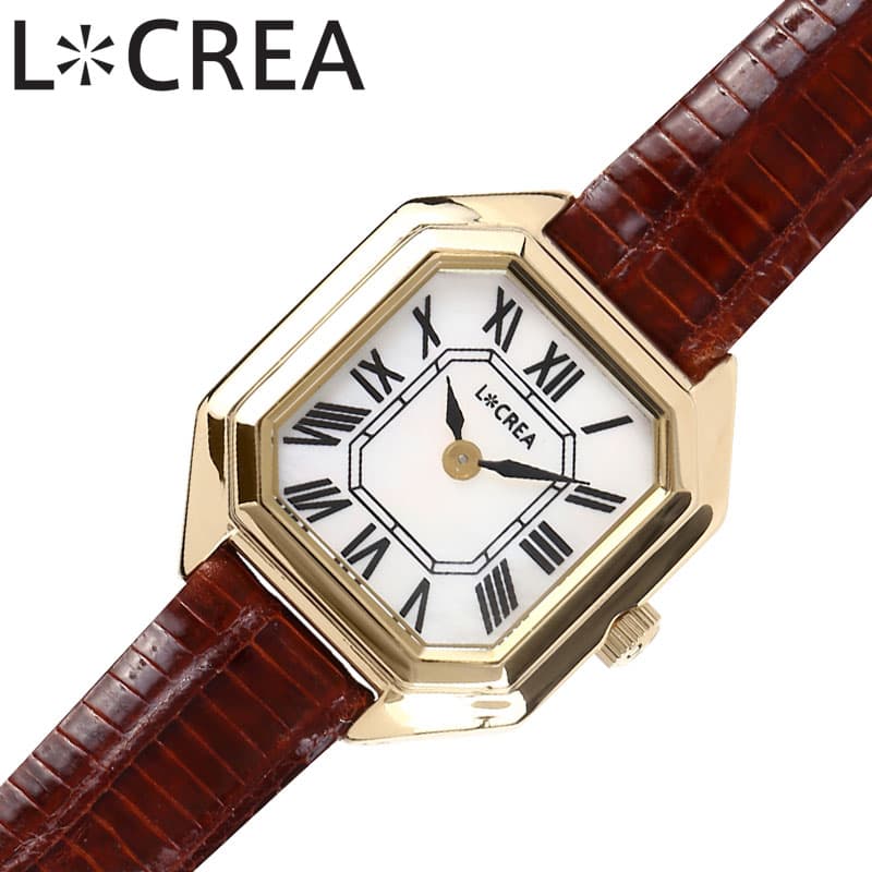 ルクレア 腕時計 LCREA 時計 キャレ CARRE レディース ゴールド ソーラー カレ ビジネス 女性 電池交換不要 日本製 かわいい ファッション made in japanエレガンス ブランド プレゼント 新社会人 入学 卒業 ギフト LC2004-GPTBR 母の日