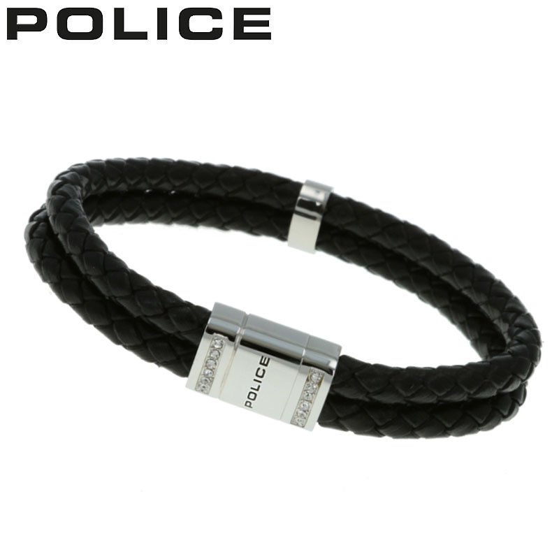 ポリス アクセサリー POLICE ブレスレット 新社会人 入学 卒業 プレゼント ロードスター ROADSTER メンズ シルバー ブラック 男性 誕生日 記念日 お祝い 贈り物 彼氏 夫 旦那 パパ 父 息子 ファッション かっこいい 24652BLB01 定番 おすすめ ブランド ギフト