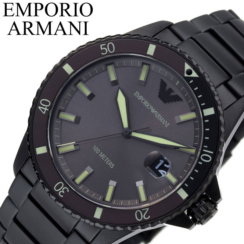 エンポリオ アルマーニ 腕時計 EMPORIO ARMANI 時計 ダイバー メンズ 男性 仕事 ビジネス スーツ祝い 就職祝い 記念日 お祝い 贈り物 彼氏 夫 旦那 様 パパ 父 息子 カレンダー 日付表示 AR11398 おすすめ ブランド プレゼント ホワイトデー ギフト 母の日｜ブランドアクセと腕時計のカプセル