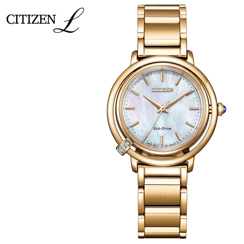 電池交換不要 ソーラー シチズン 腕時計 CITIZEN 時計 シチズンエル エル L レディース エコドライブ 女性 誕生日 記念日 お祝い 贈り物 就職祝い 入学祝い 社会人 新社会人 入学 卒業 EM1093-61D おすすめ おしゃれ ブランド プレゼント ギフト 母の日｜ブランドアクセと腕時計のカプセル