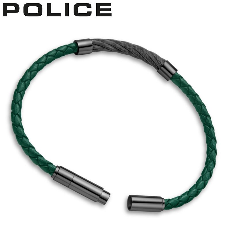 【40%OFF 5720円引】 ポリス アクセサリー POLICE ブレスレット 新社会人 入学 卒業 プレゼント キングピン KINGPINS メンズ グリーン ブラック 男性 誕生日 記念日 お祝い 贈り物 彼氏 夫 旦那 パパ 父 息子 ファッション かっこいい GB0005449 定番 おすすめ ブランド