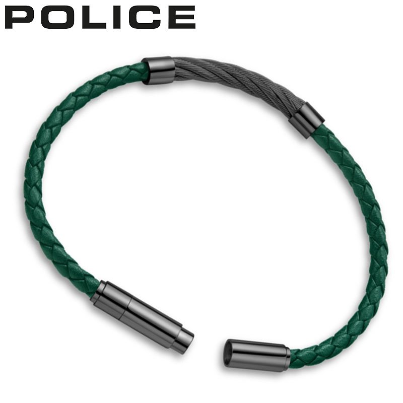【40%OFF 5720円引】 ポリス アクセサリー POLICE ブレスレット 新社会人 入学 卒業 プレゼント キングピン KINGPINS メンズ グリーン ブラック 男性 誕生日 記念日 お祝い 贈り物 彼氏 夫 旦那 パパ 父 息子 ファッション かっこいい GB0005450 定番 おすすめ ブランド