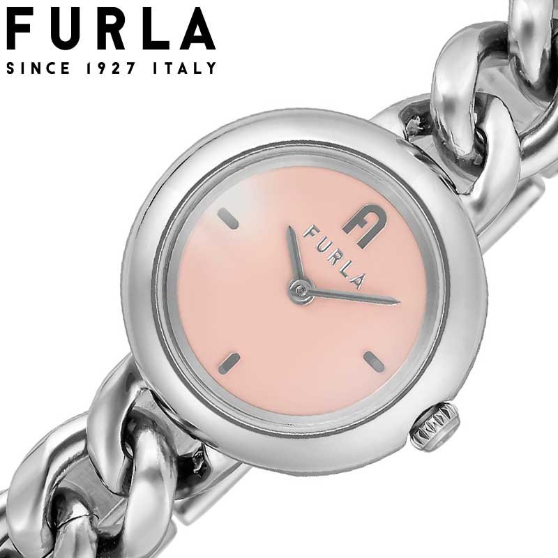 フルラ 腕時計 FURLA 時計 チェーンラウンド CHAIN ROUND レディース WW00019007L1 女性 ピンク シルバー 仕事 ビジネス 誕生日 お祝い 贈り物 定番 彼女 妻 嫁 ママ 母 娘 シンプル 薄型 軽い おすすめ ブランド プレゼント 新社会人 入学 卒業 ギフト