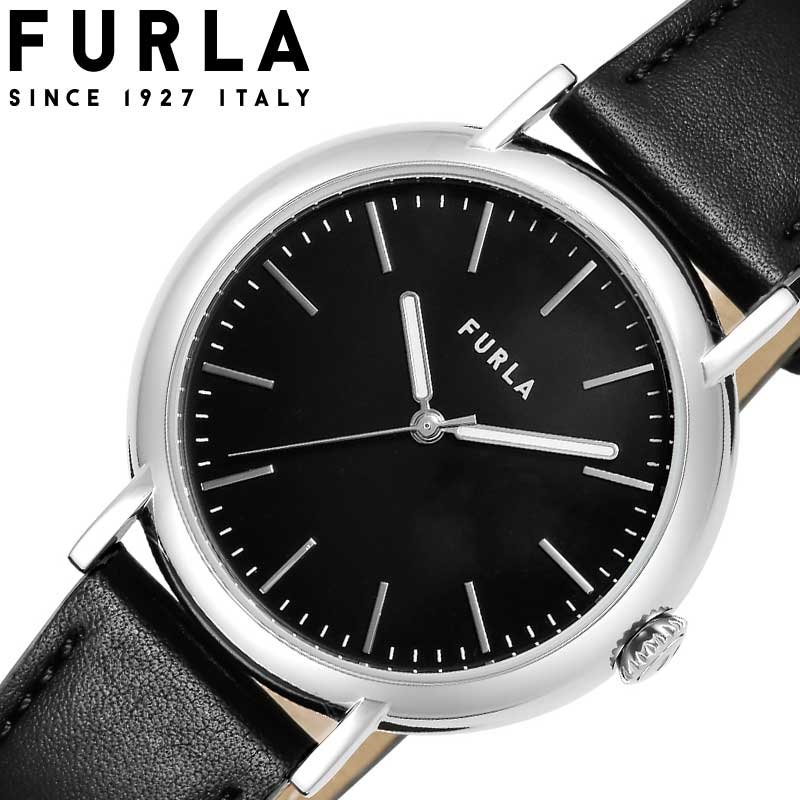 フルラ 腕時計 FURLA 時計 イージーシェイプ EASY SHAPE レディース WW00023010L1 女性 ブラック 仕事 ビジネス 誕生日 お祝い 贈り物 彼女 妻 嫁 ママ 母 娘 シンプル 薄型 軽い 革 本革 レザー 革ベルト ブランド プレゼント ホワイトデー ギフト