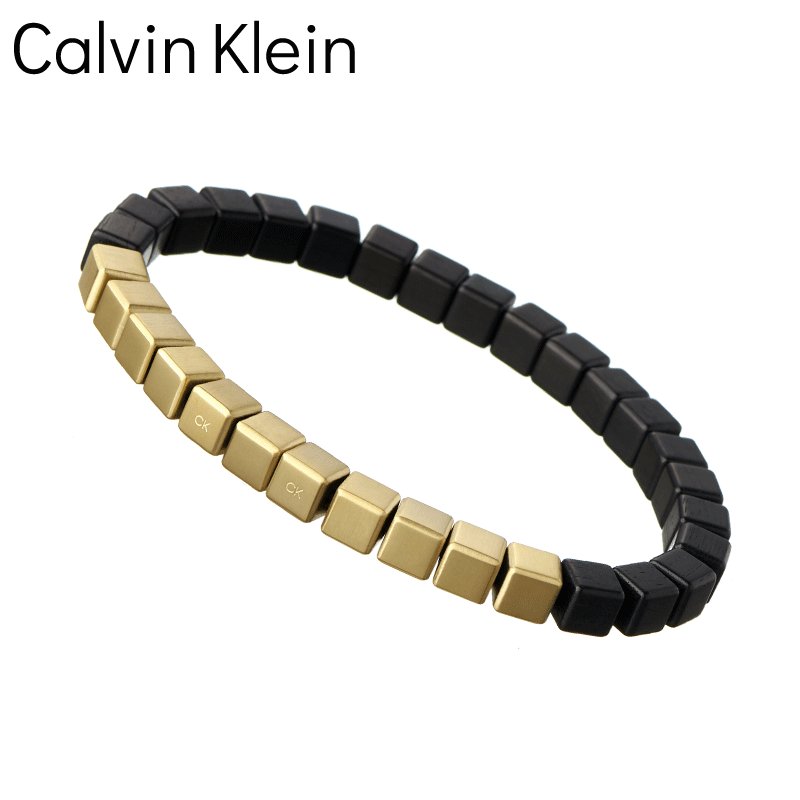 カルバンクライン ブレスレット ビーズ ブラック ゴールド ビーズ beads Calvin Klein(カルバンクライン) ブレスレット