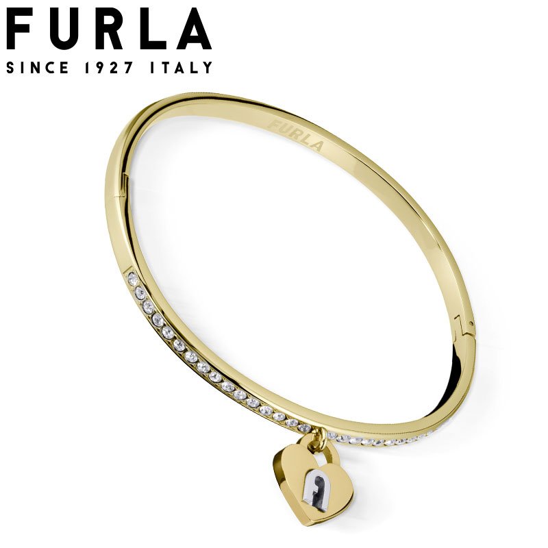 フルラ アクセサリー FURLA ブレスレット 新社会人 入学 卒業 プレゼント LOVING PADLOCK BRACELET レディース FJ0821BTS 女性 ジュエリー バングル チャーム チャームブレスレット 上品 大人 シック 彼女 妻 母 娘 大学生 学生 入学祝い 誕生日 記念日 ブランド ギフト