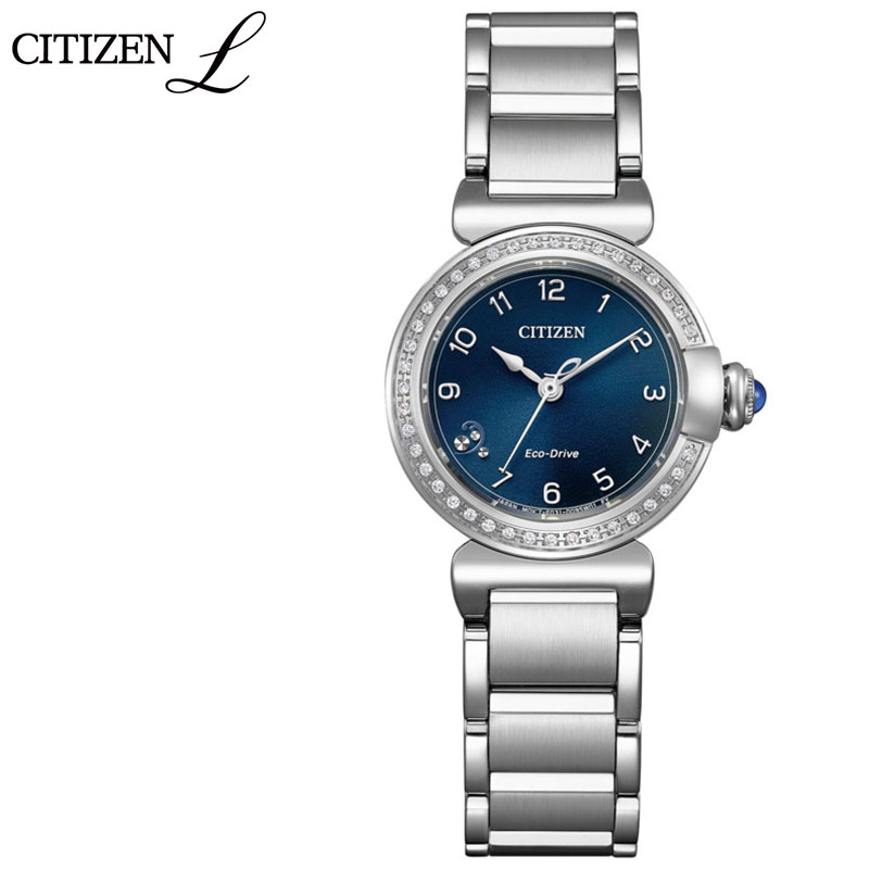 シチズン 腕時計 CITIZEN 時計 シチズンエル ラウンドコレクション L ROUND collection レディース EM1120-87L 女性 ブルー シルバー ソーラー おすすめ おしゃれ ブランド プレゼント 新社会人 入学 卒業 ギフト