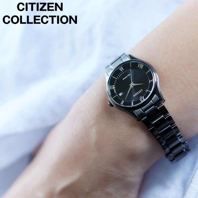 【最大9,900円引き】 シチズン NIGHT COLOUR EDITION 腕時計 CITIZEN 時計 シチズンコレクション ナイトカラー エディション COLLECTION レディース ES0004-51E 女性 ブラック ブラックグレー ソーラー 電波時計 人気 おしゃれ ブランド プレゼント ギフト 母の日｜ブランドアクセと腕時計のカプセル