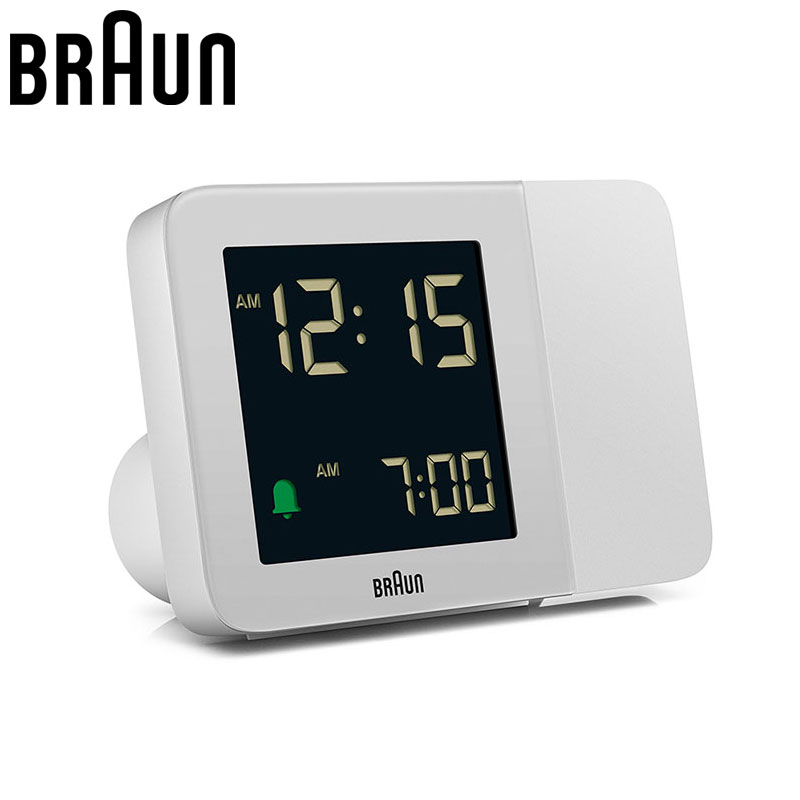ブラウン 置時計 BRAUN ブラウン置時計 BC15W 目覚まし時計 デジタルプロジェクション アラームクロック Digital Projection Alarm Clock ユニセックス ホワイト デジタルクォーツ 人気 おすすめ おしゃれ ブランド プレゼント 新社会人 入学 卒業 ギフト 母の日 父の日|ブランドアクセと腕時計のカプセル