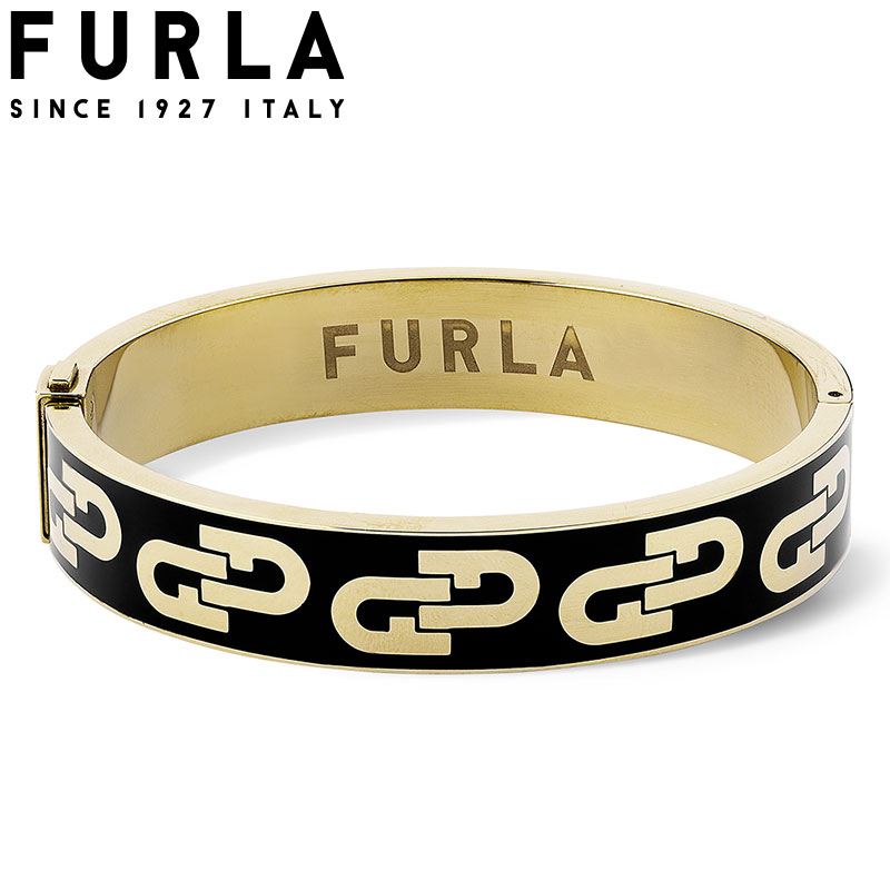 フルラ アクセサリー FURLA バングル 新社会人 入学 卒業 プレゼント アーチ ARCH BANGLE レディース FJ0124BTS 女性 ブラック、イエローゴールド 人気 おすすめ おしゃれ ブランド ギフト 13,537円