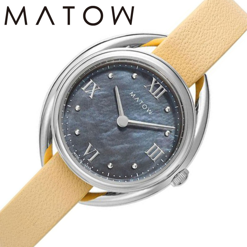マトウ 腕時計 MATOW 時計 四季 春 ミモザ Shiki レディース MW001010-SS-ALM 女性 ブラックマザーオブパール イエロー ソーラー 人気 おすすめ おしゃれ ブランド プレゼント 新社会人 入学 卒業 ギフト 母の日|ブランドアクセと腕時計のカプセル