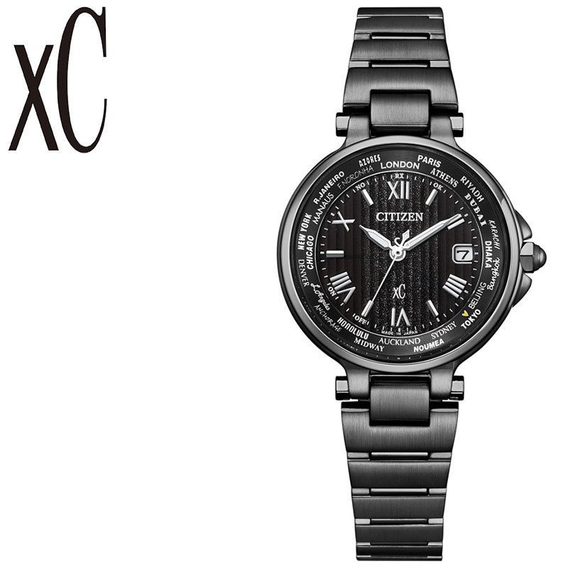 【電波ソーラー、美品】CITIZEN　xC シチズン　クロスシー　ワールドタイム シチズン クロスシー XC ハッピーフライト ワールドタイム