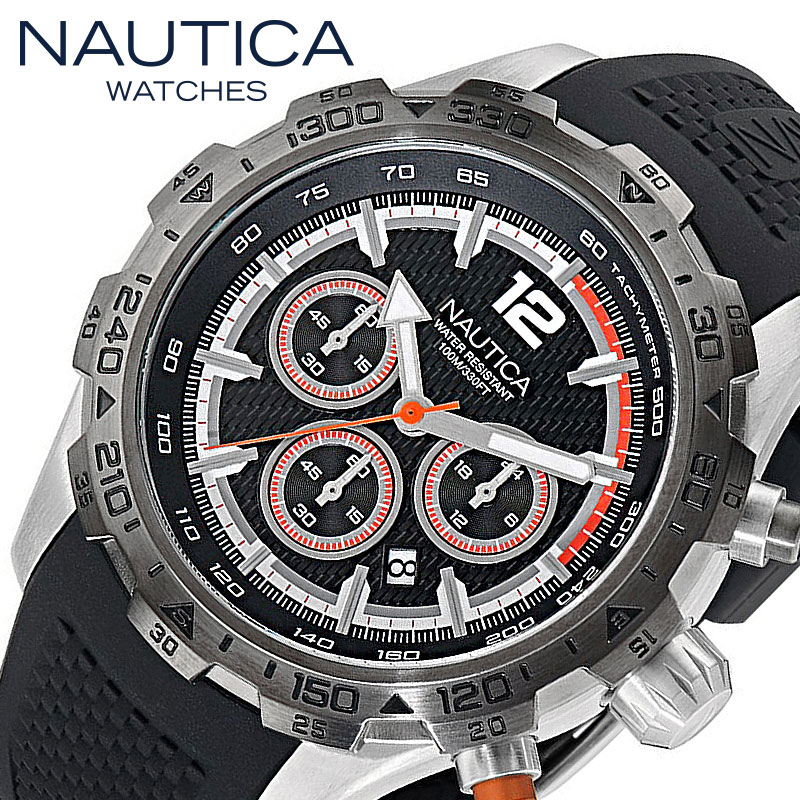 ノーティカ 腕時計 NAUTICA NST 時計 エヌエスティー メンズ WNANAPNSS402 男性 BLACK/ORANGE/WHITE(ブラック/オレンジ/ホワイト) BLACK(ブラック) 人気 おすすめ おしゃれ ブランド プレゼント 新社会人 入学 卒業 ギフト｜ブランドアクセと腕時計のカプセル 26,400円