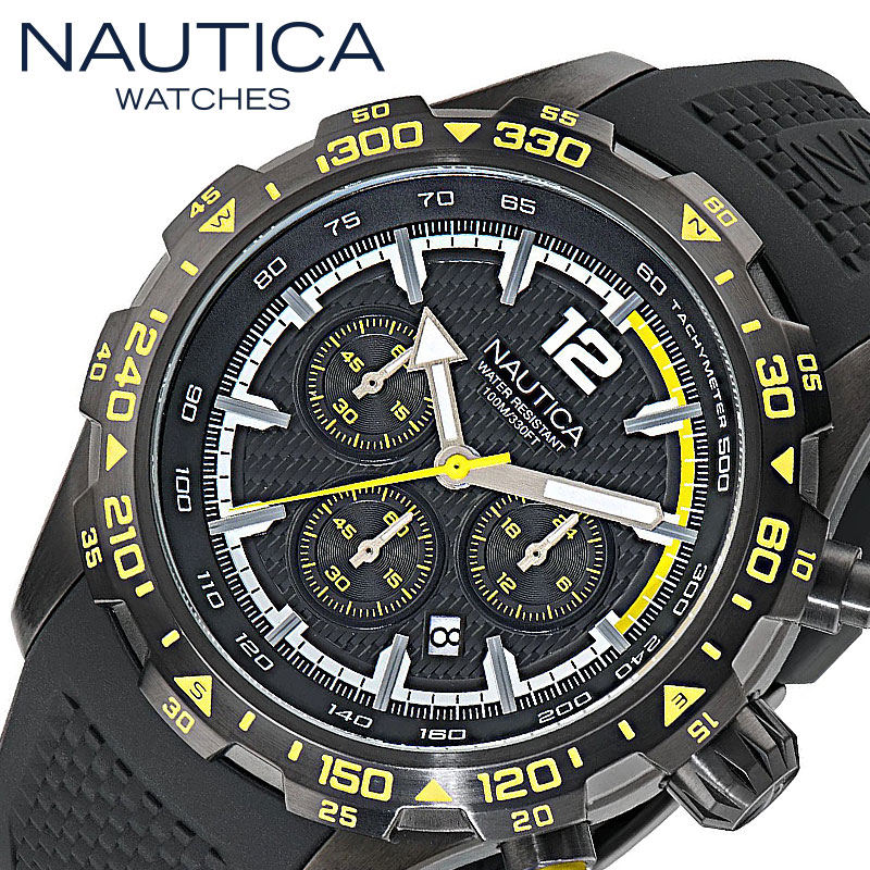 ノーティカ 腕時計 NAUTICA NST 時計 エヌエスティー メンズ WNANAPNSS403 男性 BLACK/YELLOW/WHITE(ブラック/イエロー/ホワイト) BLACK(ブラック) 人気 おすすめ おしゃれ ブランド プレゼント 新社会人 入学 卒業 ギフト｜ブランドアクセと腕時計のカプセル