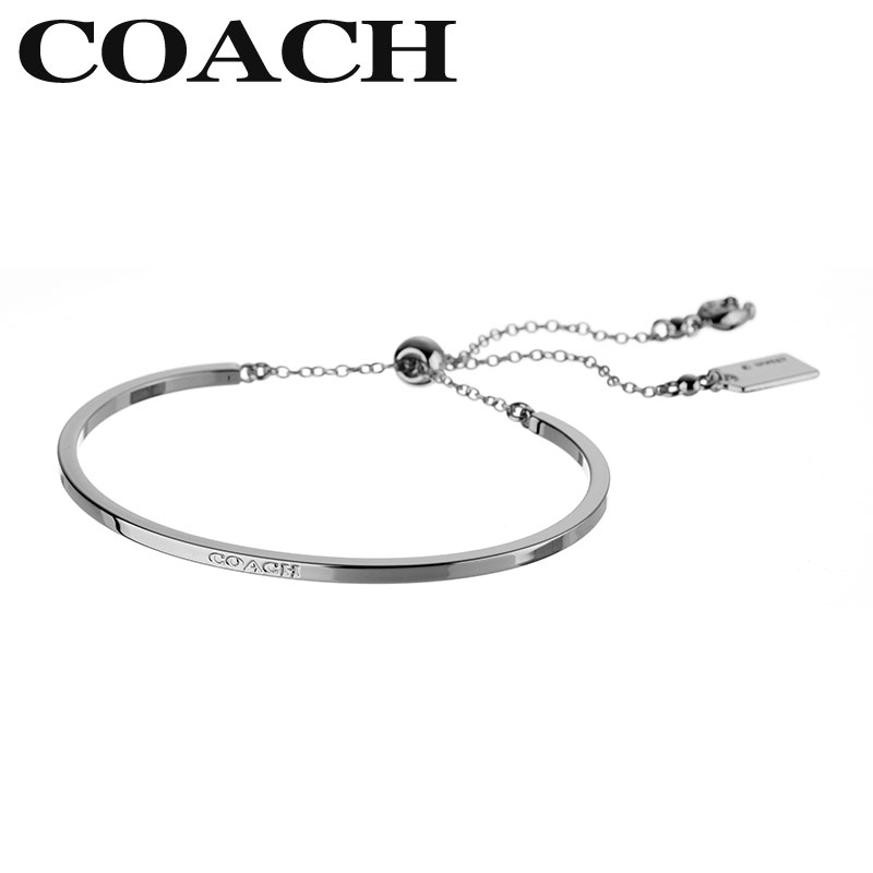 コーチ ブレスレット COACH バングル 新社会人 入学 卒業 プレゼント レディース 女性 アクセサリー アクセ ジュエリー シルバー 440610RHO030 ブランド シンプル かわいい 大人 人気 おすすめ 彼女 母親 お母さん 友達 女友達 誕生日プレゼント お祝い 記念日 結婚記念日
