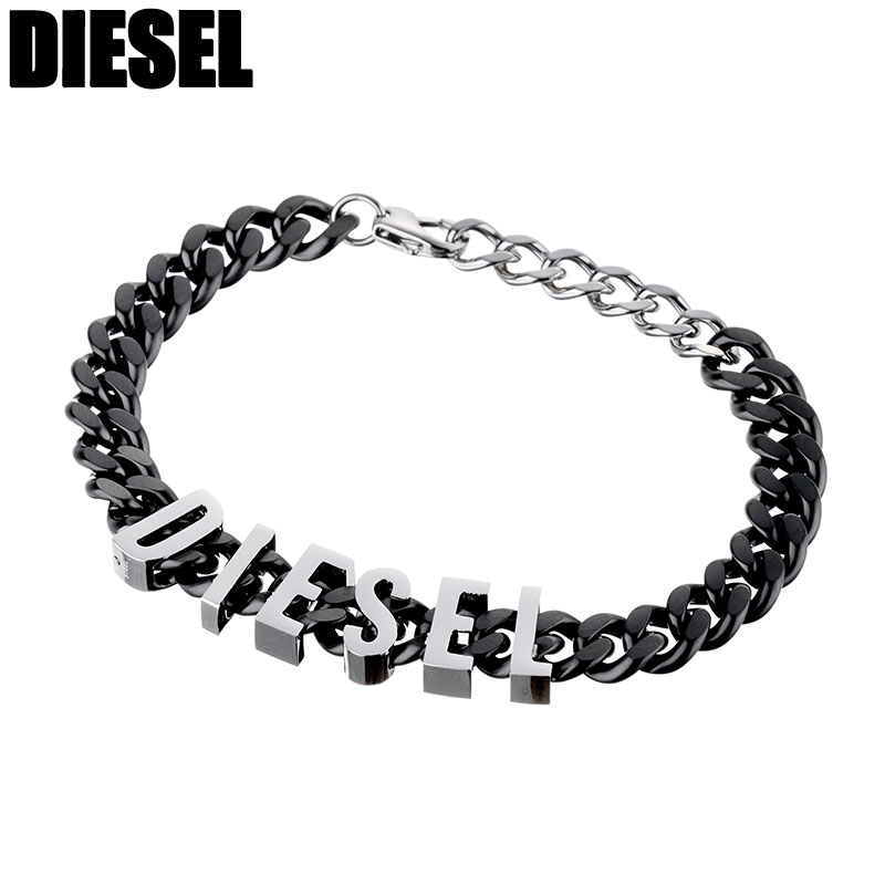 ディーゼル ブレスレット DIESEL DX1486060 新社会人 入学 卒業 プレゼント チェーン メンズ 男性 アクセサリー アクセ シルバー ブラック ブランド シンプル ステンレススティール 大人 おすすめ おしゃれ 彼氏 お父さん 友達 大学生 高校生 中学生 息子 誕生日プレゼント