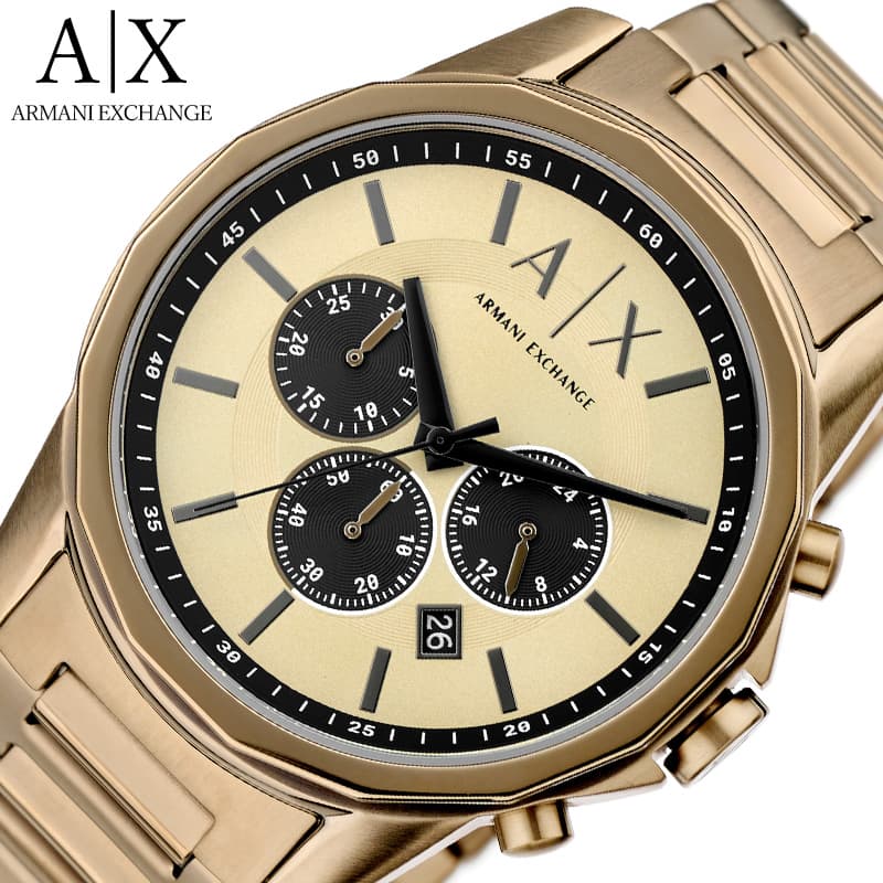 アルマーニ エクスチェンジ 腕時計 ARMANI EXCHANGE 時計 メンズ ベージュゴールド ステンレス ベルト AX1739 シンプル カジュアル かっこいい ビジネス スーツスタイル 彼氏 夫 記念日 誕生日 おすすめ おしゃれ ブランド プレゼント ギフト 新社会人 入学 卒業