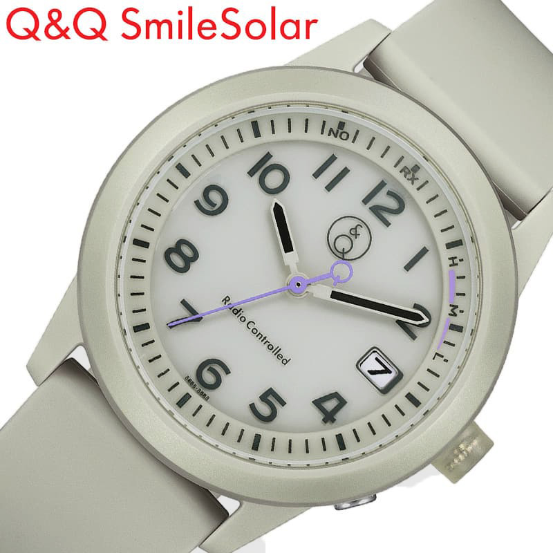 シチズン キューアンドキュー スマイルソーラー 腕時計 CITIZEN Q＆Q smilesolar 時計 ソーラーメイト電波 SolarMate Radio Controlled レディース グレー 電波 ソーラー D08A-004VK シンプル カジュアル おすすめ おしゃれ ブランド プレゼント ギフト 新社会人 入学 卒業