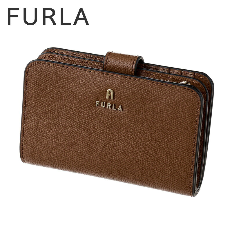 フルラ 財布 レディース FURLA 二つ折 レザー 二つ折り 革 二つ折り財布 かわいい コンパクト ウォレット シンプル カジュアル 上品 きれいめ 可愛い ブラウン 高校生 大学生 社会人 誕生日 記念日 彼女 妻 娘 母 恋人 おしゃれ ブランド プレゼント 卒業 入学 母の日｜ブランドアクセと腕時計のカプセル