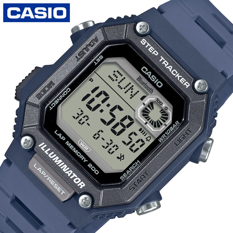 カシオ 腕時計 CASIO 時計 スタンダード Collection SPORTS STANDARD メンズ 液晶 ネイビー 樹脂 ベルト デジタル 防水 CASIO-WS-B1000-2AJF シンプル カジュアル ビジネス かっこいい ファッション おすすめ おしゃれ ブランド プレゼント ギフト 新社会人 入学 卒業