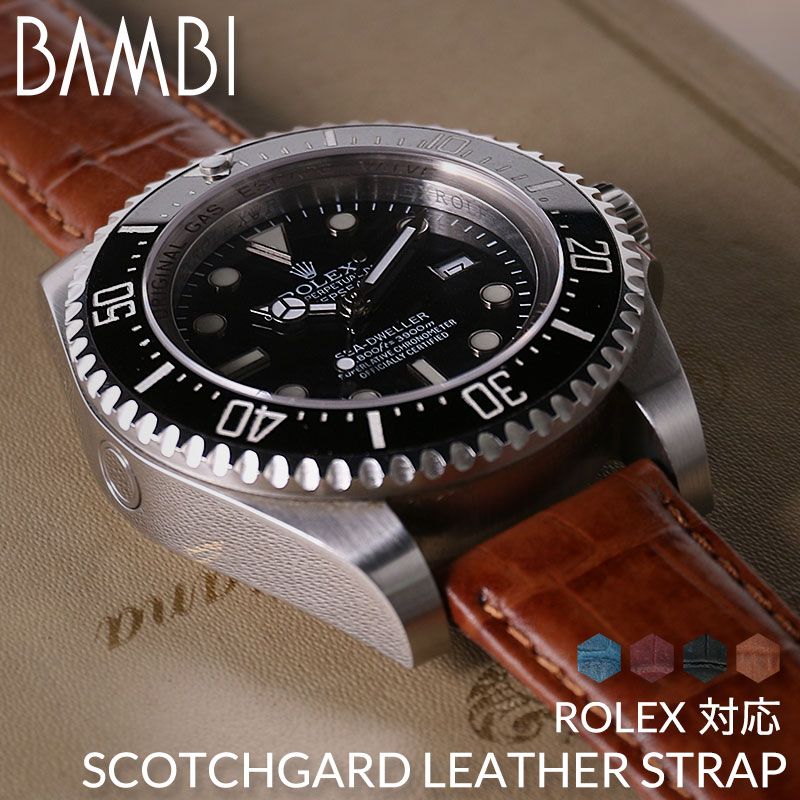 楽天市場】【ロレックス ROLEX 対応 ベルト】BAMBI スコッチ
