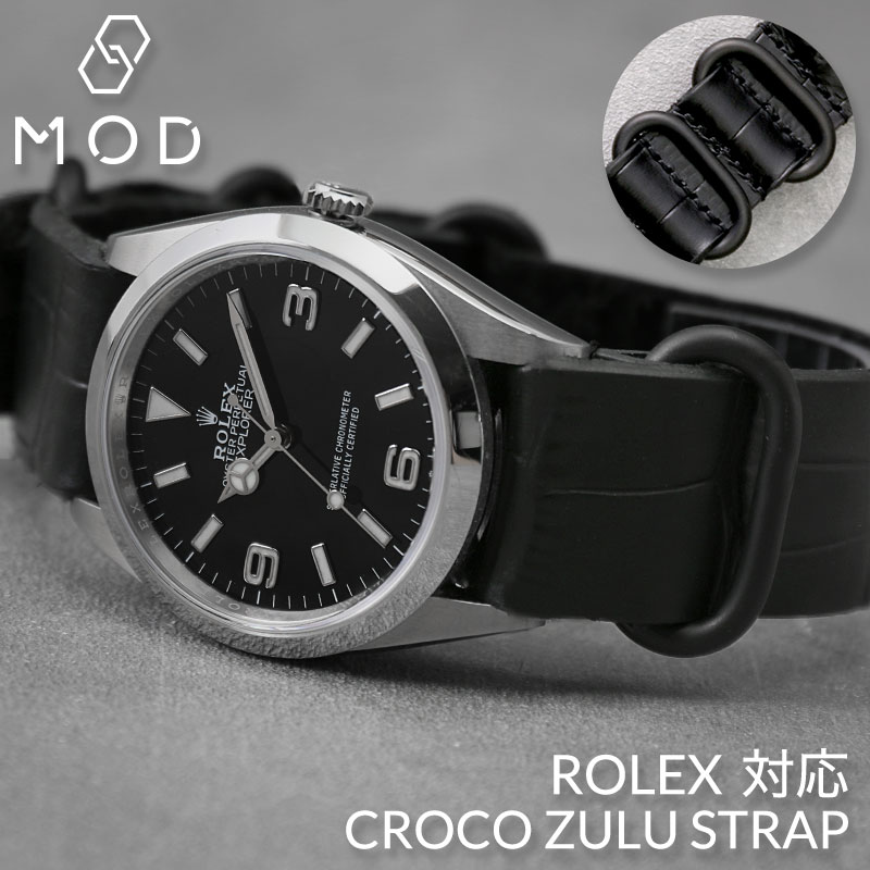 R*X様 ロレックス Rolex トラベルナイフ 楽天市場】【ロレックス ROLEX 対応】MOD CROCO ZULU STRAP バンド