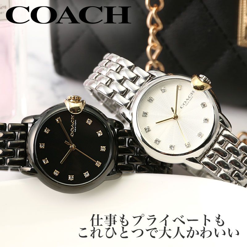 未使用 コーチ COACH ☆ レザー クオーツ 腕時計 アナログ ブラック 2025年最新】Yahoo!オークション -コーチ 時計 メンズの中古品