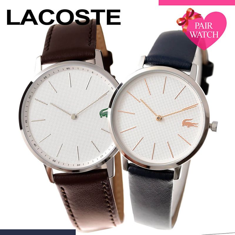 注目の おしゃれ レザー 革 ブランド 人気 セット ペア レディース メンズ 時計 Lacoste 腕時計 ラコステ ペアウォッチ ペア価格 記念日におすすめ おそろい ギフト プレゼント 新生活 記念 結婚 記念日 夫婦 女性 男性 彼女 彼氏 恋人 ペアコーデ カップル Pa Lac