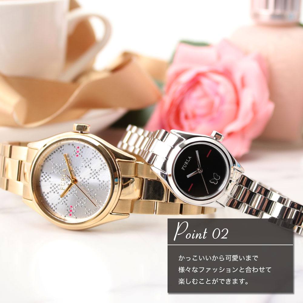 売り切れ必至 フルラ 腕時計 Furla 時計 Eva エブァ レディース 代 30代 40代 50代 女性 お母さん ブランド 仕事用 かわいい シンプル 大人 上品 シルバー ゴールド ブラック ステンレス ベルト 女の子 誕生日 お祝い 新生活 プレゼント
